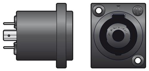 Neutrikâ® Nl4mpxx 4-Pole Speakonâ® Panel Socket- Blister