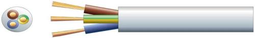 3 Core Round Mains Pvc, 3 X 40/0.2mm, 13a, 7.8mmã, White, 100m