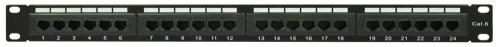 Painel de patch de 24 portas CAT6 IDC 1U + Gerenc.