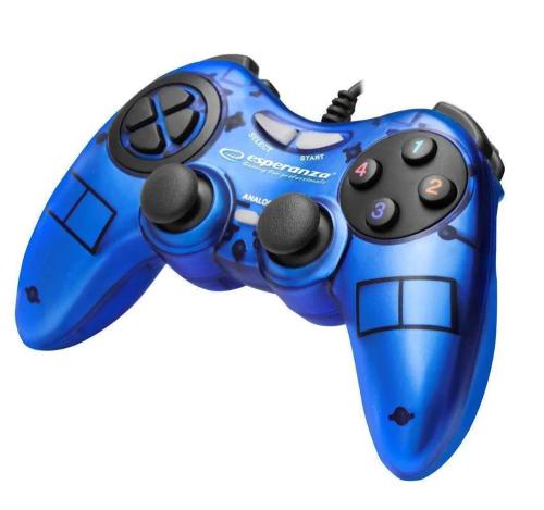 Esperanza Gamepad Pc Lutador Usb Azul