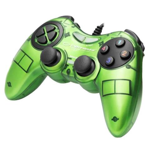 Esperanza Gamepad Pc Usb Fighter Green