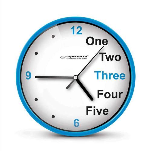Esperanza Wall Clock Prague blue