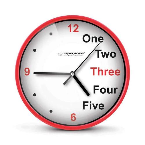 Esperanza Wall Clock Prague red