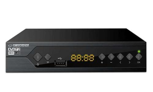 Esperanza Dvb-T2 H.265/Hevc Digital Terrestrial Tv Receiver Ev107p