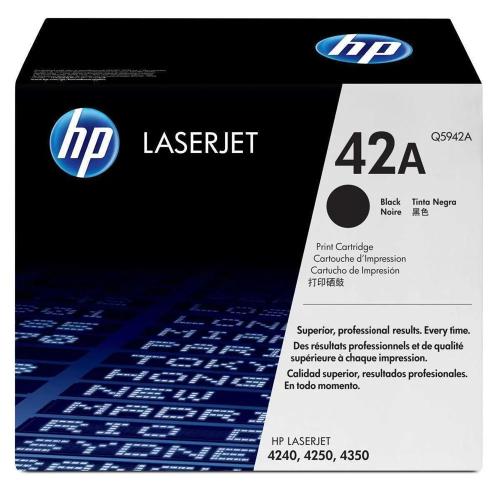 Hp Cartridge No 42a Hp42a Hp 42a Black Schwarz (Q5942a)