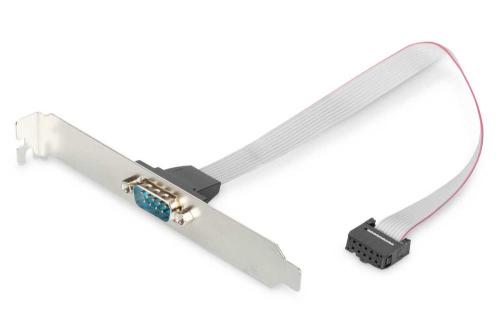 Digitus Slotblech D-Sub9 -> Idc 2x5pin St/Bu 0.25m Polybeutel