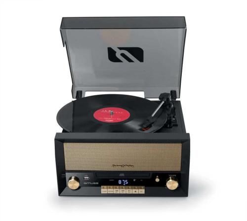 Tocadiscos Muse Mt-110b Madera/Negro