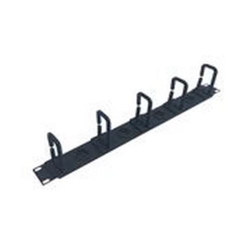 1U plastic Cabo management, Black RAL 9005