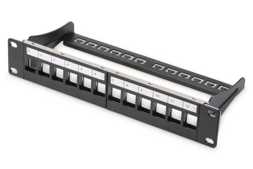 Digitus Patchpanel 1he 12-Port Modular Schw.