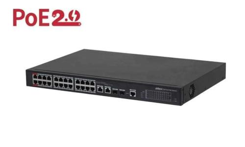 Switch de Rede Hi-Poe 24 Portas 10/100 + 2 Gigabit/Sfp Uplink 360w 802.3at 2 - Dahua