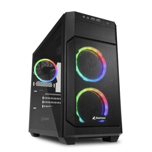 Sharkoon Gehäuse V1000 RGB Atx 1xglas Schwarz