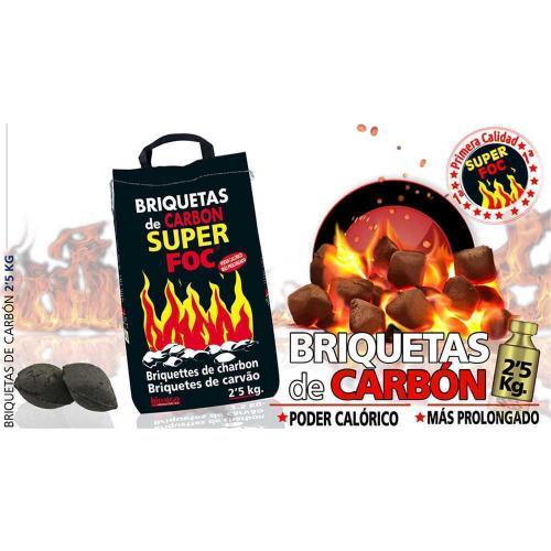 Briquetes de Carvão Vegetal 2,5kg 08006 Super Foc
