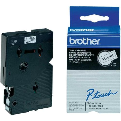 Brother P-Touch Tc291 Black/White (9 Mm/ 7,7m)