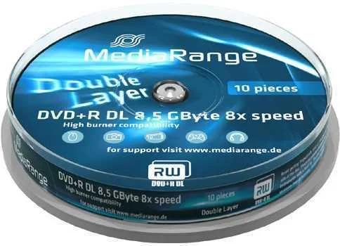 Mediarange Dvd+R 8.5gb 10pcs Spindel Double Layer 8x
