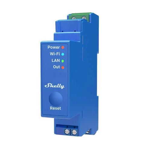 Shelly Pro 1 Wifi + Ethernet 1-Gang Smart Relay Switch With Din-Rail Support