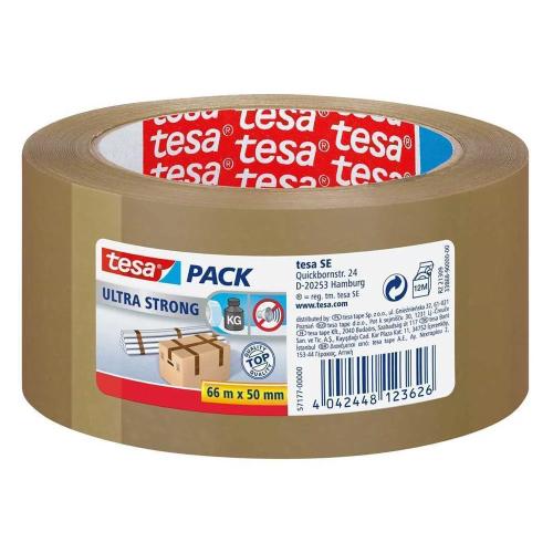 Tesapack Ultra Strong 66m 50mm Braun Pvc Q4124 -Packband-