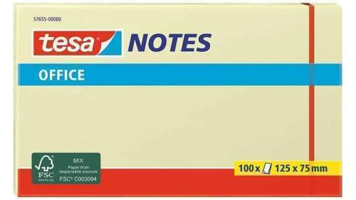 Tesa Office Notes 100 Blatt 125 X 75mm Gelb