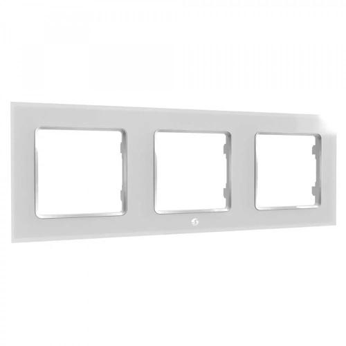 Espelho Triplo P/ Interruptores Shelly Branco - Shelly Wall Frame 3