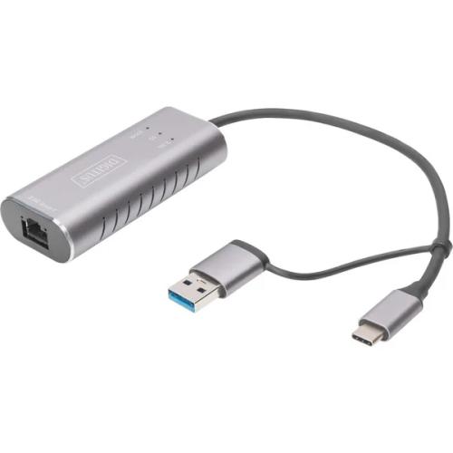 Digitus Usb Type-C Gigabit Ethernet Adap. 2.5g Usb-C+Usb a