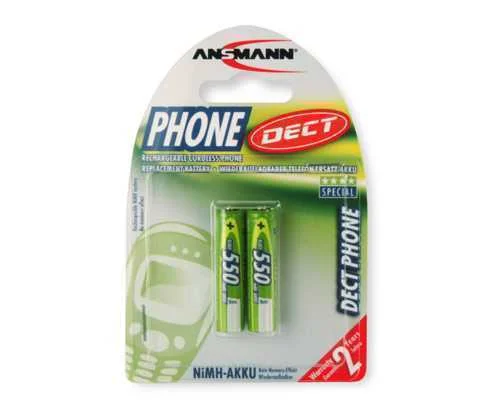 1x2 Ansmann Maxe Nimh Pilhas Micro AAA 550 Mah Dect Phone