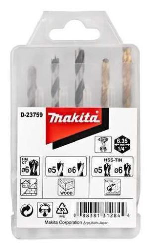 Makita D-23759 Broca Conjunto de Brocas 5 Unidade.