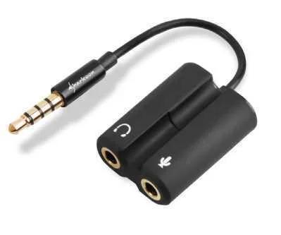 Sharkoon Headset Adapter 3,5-> Headset/Mic 12cm Pmp35 Trrs