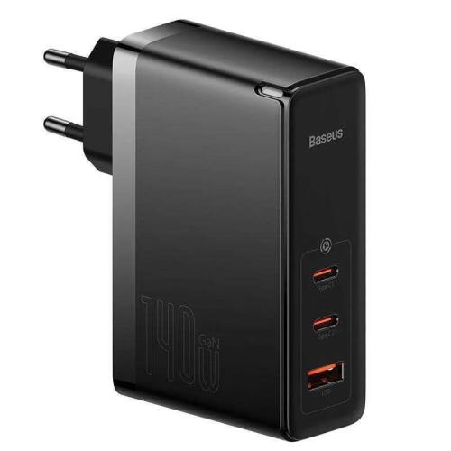 Nástenná Nabíjecka Baseus Gan5 Pro 2xusb-C + Usb, 140 W (Cerná)