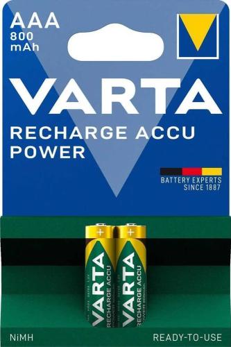 1x2 Varta Rechargeable Accu AAA Ready2use Nimh 800 Mah Micro