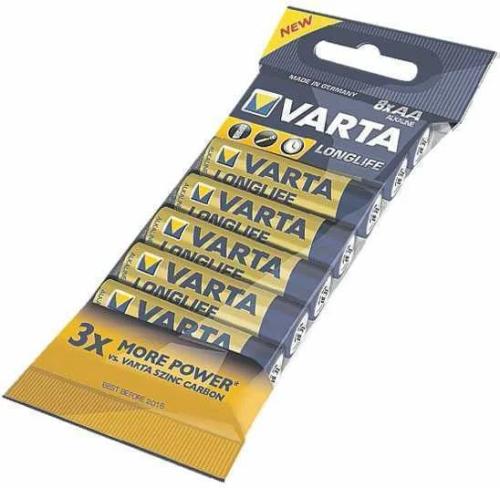 1x8 Varta Longlife AAA Lr 3 Bulk Pack