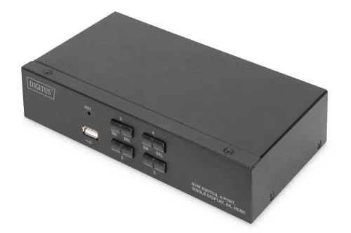 DIGITUS DS-12880 CHAVEADOR KVM PRETO