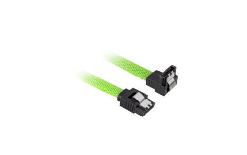 Sharkoon Kabel Sata Iii 90° Sleeve 0,45m Grün