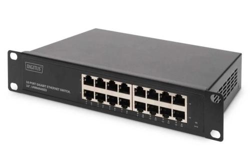 Digitus Switch 16-Port Gigabit Unmanaged Schwarz