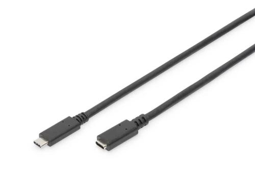 Digitus Usb Type-C Verlängerungskabel, Type-C - C, 1,5m Schw