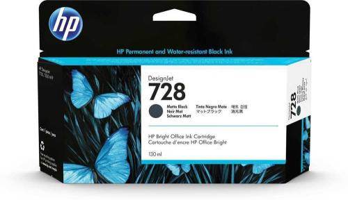 Hp 728 130-Ml Matte Black Designjet Ink Cartridge.