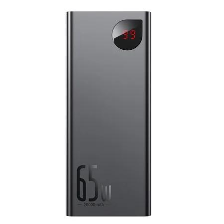 Powerbanka Baseus Adaman Metal 20000mah Pd Qc 3.0 65w 2xusb Usb-C Micro Usb (Cerná)