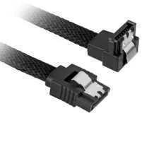 Sharkoon Kabel Sata Iii 90° Sleeve 0,75m Schwarz