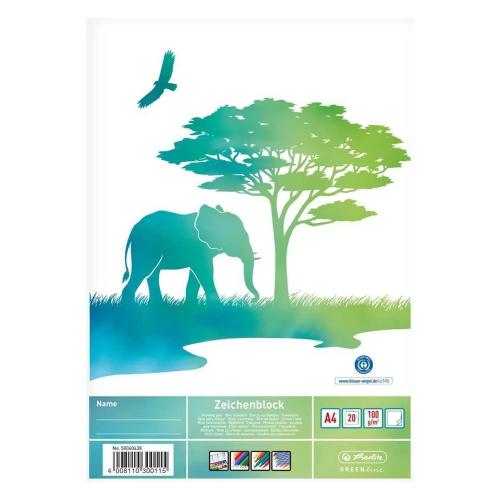 Herlitz Greenline Elefant Bloco de Papel 20 Folhas