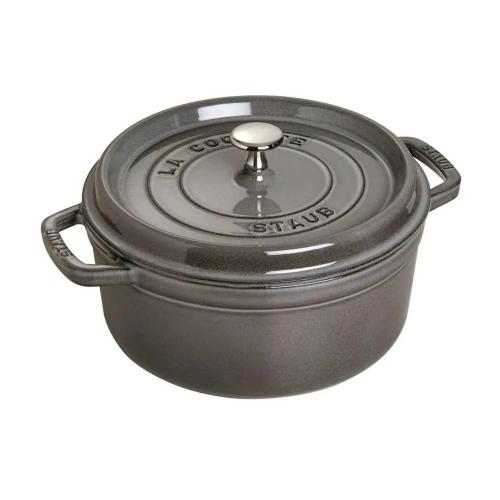 Staub Cast Iron Round Pot 40500-246-0 3.8l Graphite