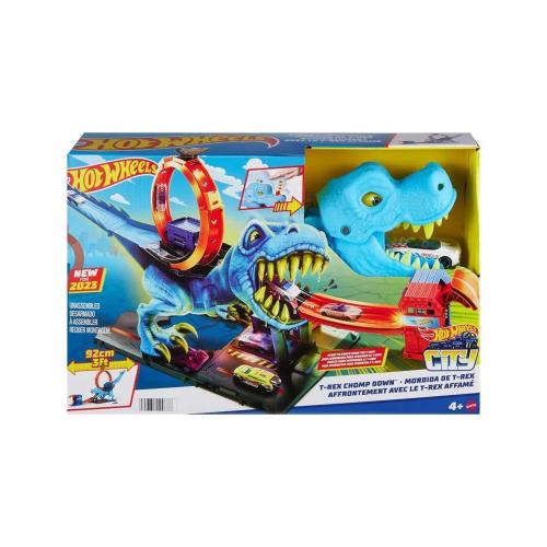 Pista de Carreras Hot Wheels City Desafío T-Rex