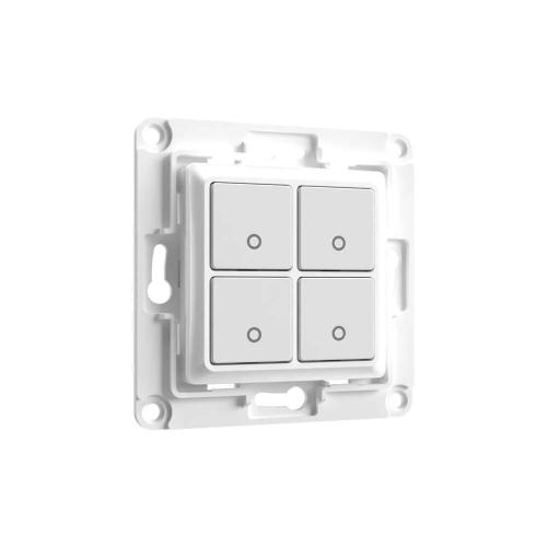 Interruptor de Parede 4 Botões P/ Módulos Shelly Branco - Shelly Wall Switch 4