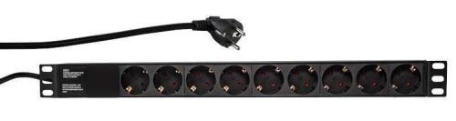 Logilink Steckdosenleiste 19" 9fach Ohne An/Aus Schalter