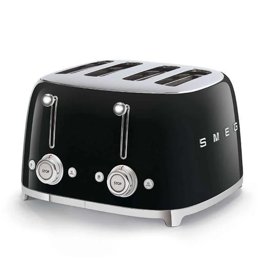 Smeg Toaster 4x4 50?style Black Tsf03bleu