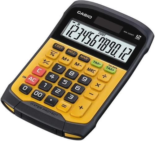 Casio Office Calculator Waterproof Wm-320mt-S 12-Digit Display Removable Keyboard.