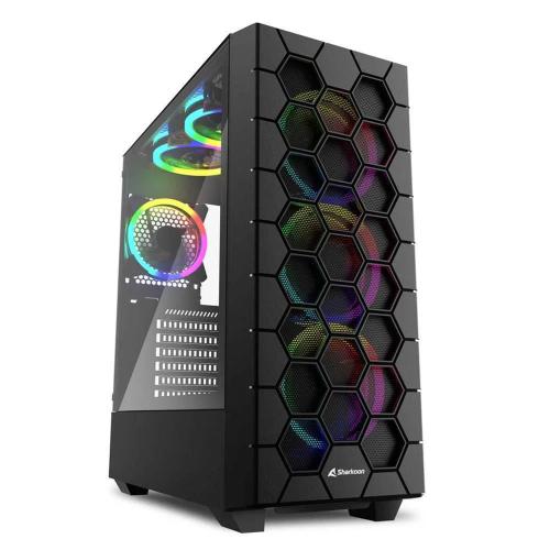 Sharkoon Gehäuse RGB Hex Atx 1xglas Schwarz