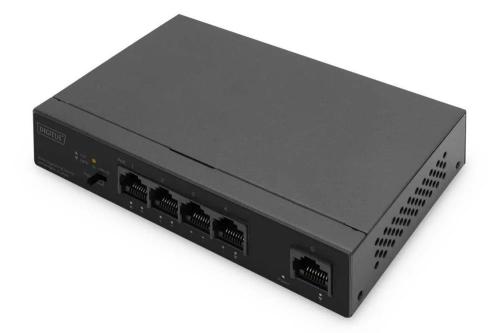 Digitus Switch 4-Port Gigabit 60w Poe Unmanaged Schwarz