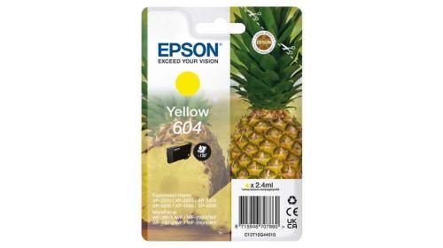 Tinteiro Epson 604 Amarelo - Wf-2910/ 293x/ 2950, Xp-220x/ 320x/ 420x