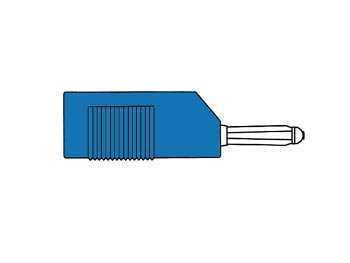 Ficha Banana 4mm c/Entrada Longitud. ou Transvers.