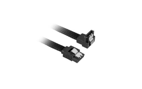 Sharkoon Kabel Sata Iii 90° Sleeve 0,45m Schwarz