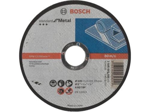 Disco de corte Bosch Standard for Metal, 125mm