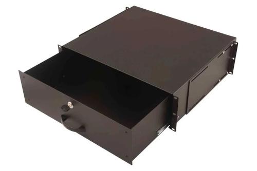 Digitus Schublade 3he 483mm Schwarz Abschließbar